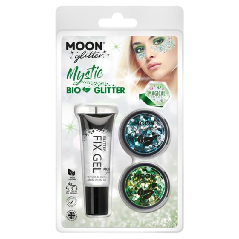 Moon Glitter Mystic Bio Chunky Glitter, Glacier, Shamrock-Make up and Special FX-Jokers Costume Mega Store