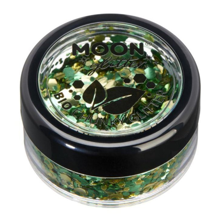 Moon Glitter Mystic Bio Chunky Glitter, Shamrock-Make up and Special FX-Jokers Costume Mega Store