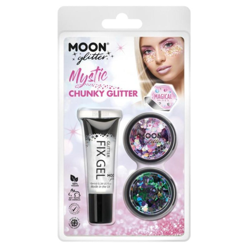 Moon Glitter Mystic Chunky Glitter, Fairytale, Galaxy-Make up and Special FX-Jokers Costume Mega Store