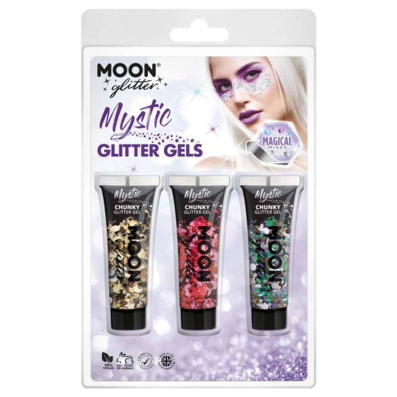 Moon Glitter Mystic Chunky Glitter Gel, Luxe, Valentines, Galaxy-Make up and Special FX-Jokers Costume Mega Store