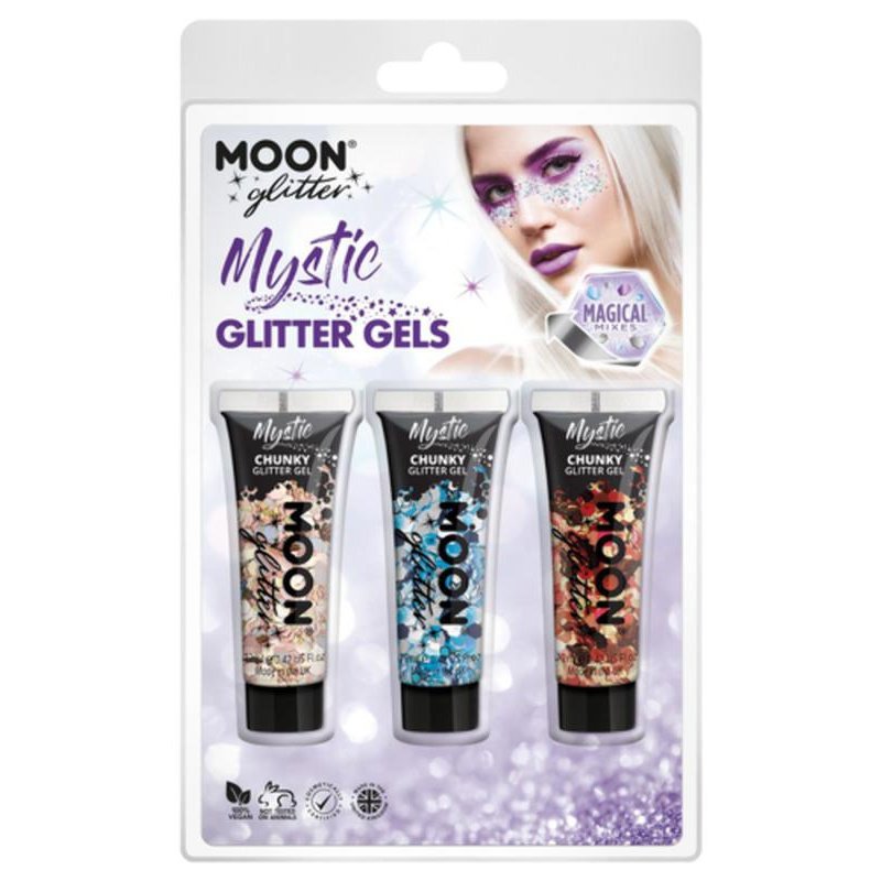 Moon Glitter Mystic Chunky Glitter Gel, Prosecco, Frozen, Autumn-Make up and Special FX-Jokers Costume Mega Store