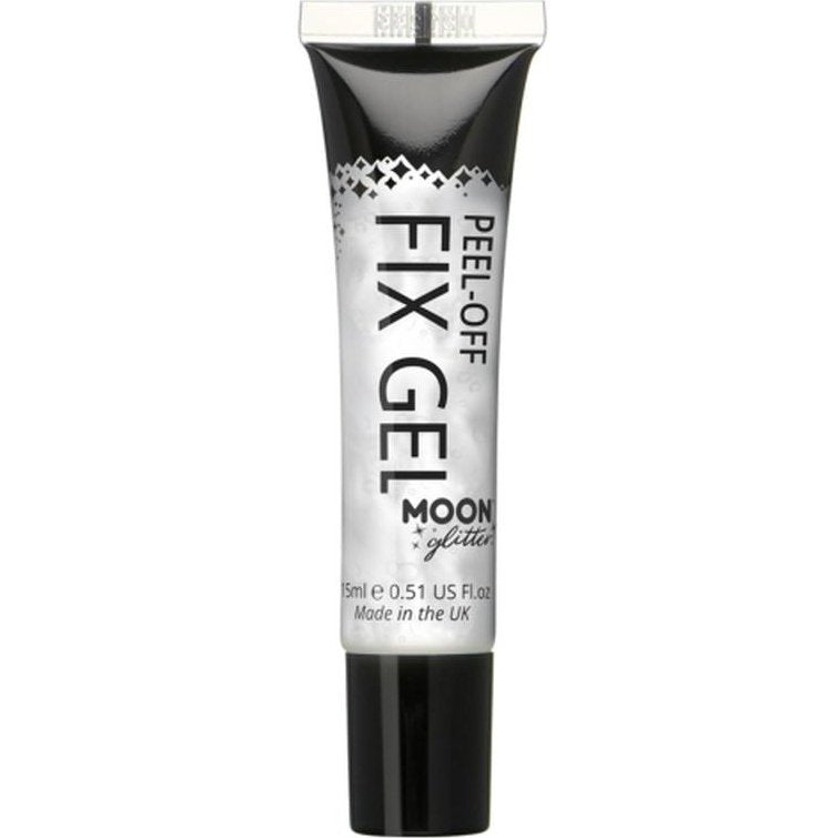 Moon Glitter Peel-Off Glitter Fix Gel, Clear-Make up and Special FX-Jokers Costume Mega Store