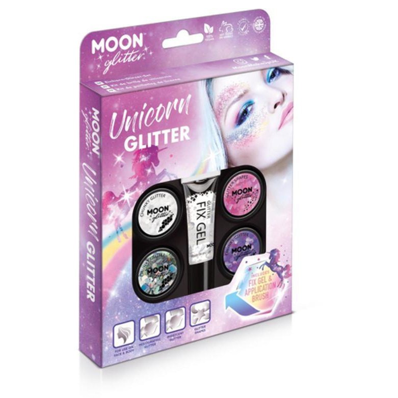 Moon Glitter Unicorn Glitter Kit, Assorted-Make up and Special FX-Jokers Costume Mega Store
