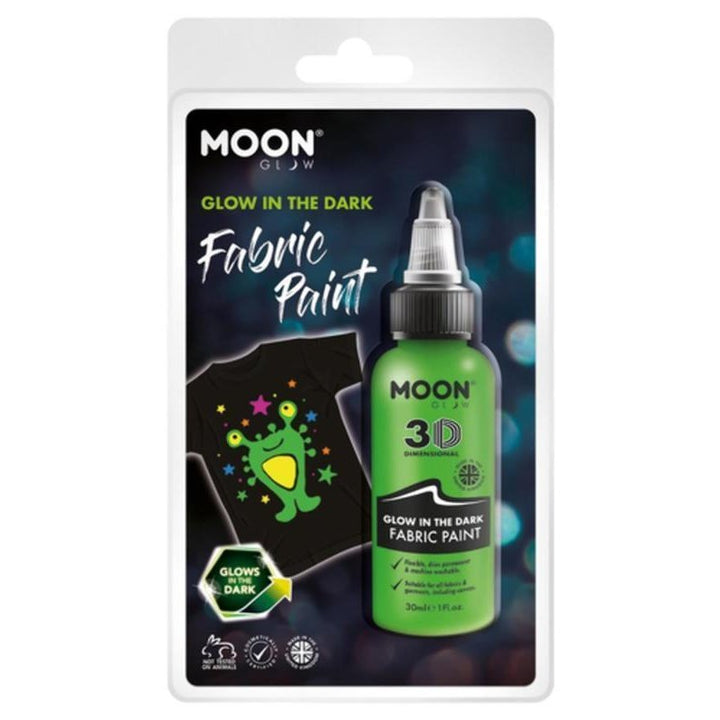 Moon Glow - Glow in the Dark Fabric Paint, Green-Make up and Special FX-Jokers Costume Mega Store