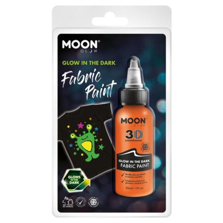 Moon Glow - Glow in the Dark Fabric Paint, Orange-Make up and Special FX-Jokers Costume Mega Store