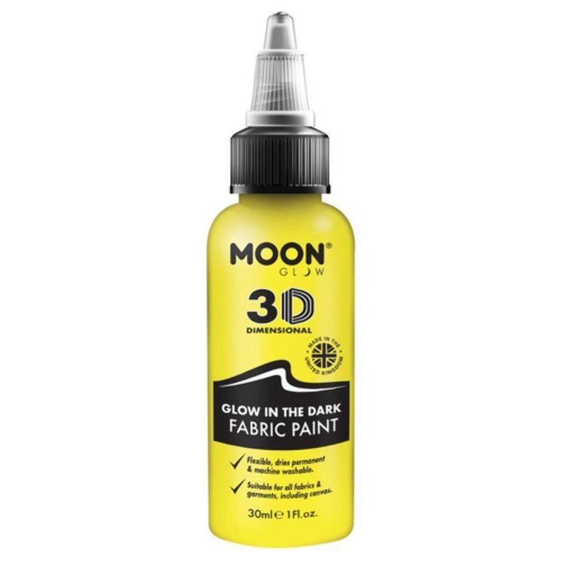 Moon Glow - Glow in the Dark Fabric Paint, Yellow-Make up and Special FX-Jokers Costume Mega Store