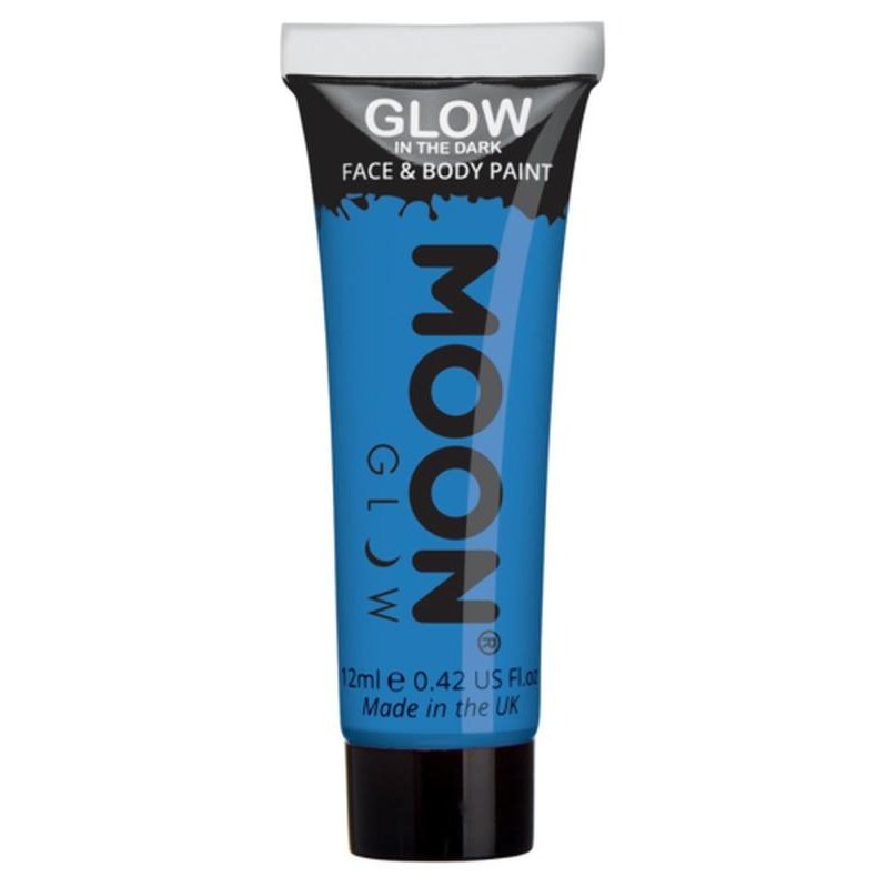 Moon Glow - Glow in the Dark Face Paint, Blue-Make up and Special FX-Jokers Costume Mega Store