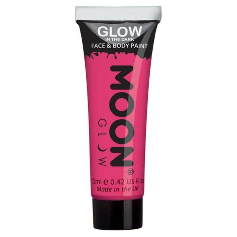 Moon Glow - Glow in the Dark Face Paint, Pink-Make up and Special FX-Jokers Costume Mega Store