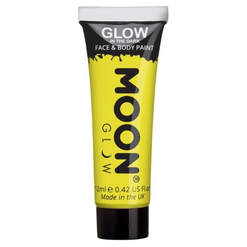 Moon Glow - Glow in the Dark Face Paint, Yellow-Make up and Special FX-Jokers Costume Mega Store