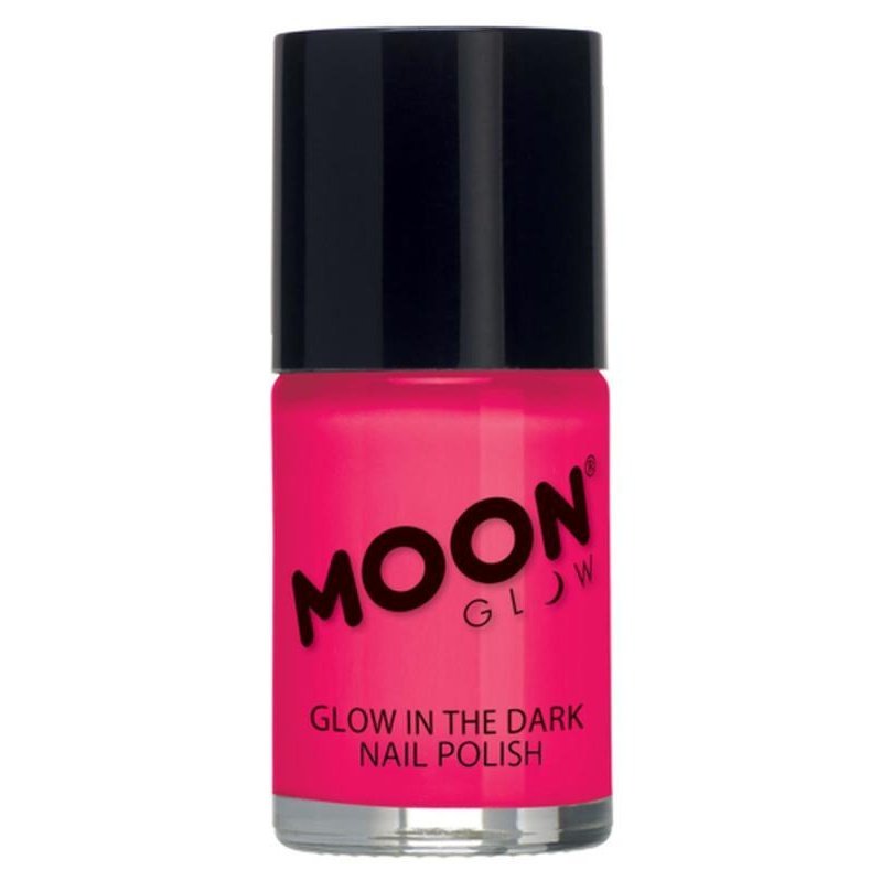 Moon Glow - Glow in the Dark Nail Polish, Pink-Make up and Special FX-Jokers Costume Mega Store