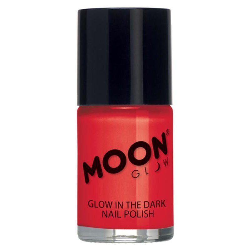 Moon Glow - Glow in the Dark Nail Polish, Red-Make up and Special FX-Jokers Costume Mega Store