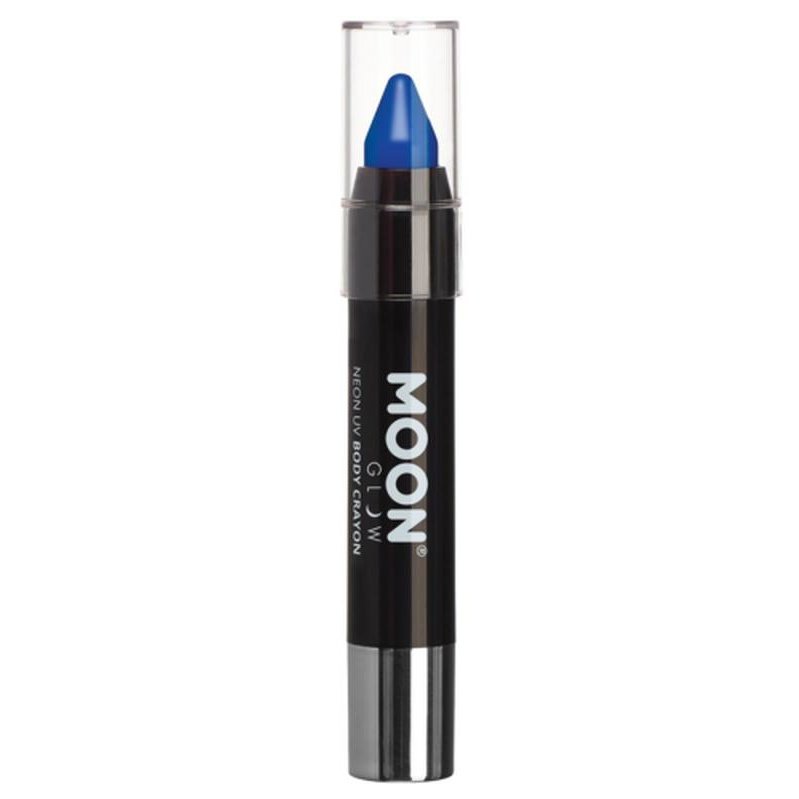 Moon Glow Intense Neon UV Body Crayons, Blue-Make up and Special FX-Jokers Costume Mega Store