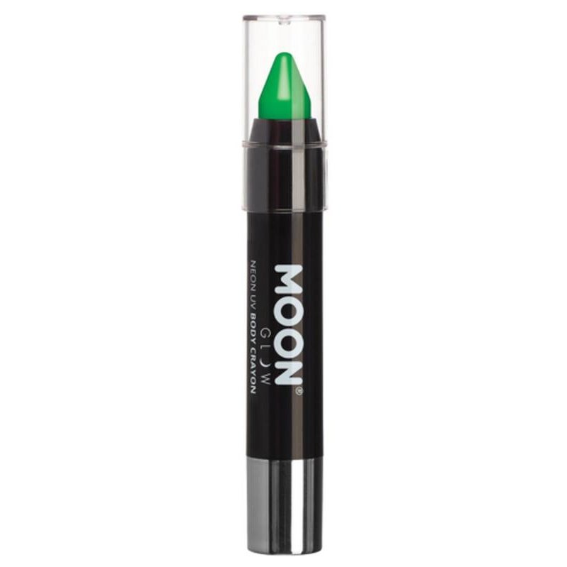 Moon Glow Intense Neon UV Body Crayons, Green-Make up and Special FX-Jokers Costume Mega Store