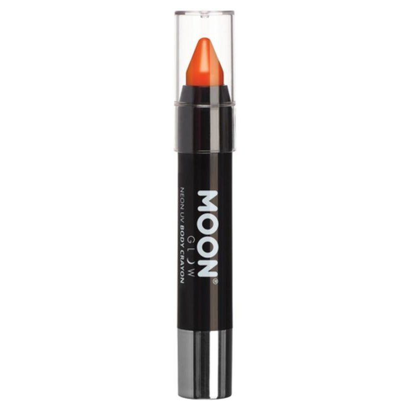 Moon Glow Intense Neon UV Body Crayons, Orange-Make up and Special FX-Jokers Costume Mega Store