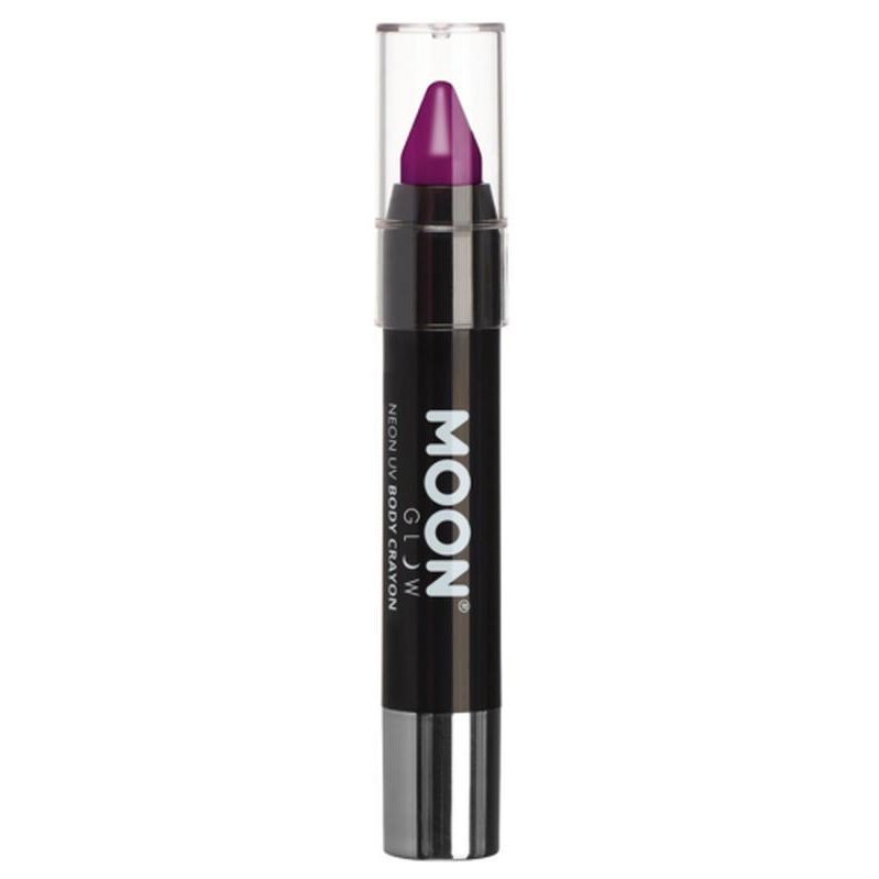 Moon Glow Intense Neon UV Body Crayons, Purple-Make up and Special FX-Jokers Costume Mega Store