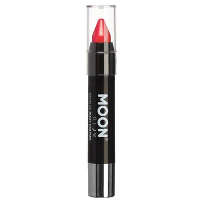 Moon Glow Intense Neon UV Body Crayons, Red-Make up and Special FX-Jokers Costume Mega Store