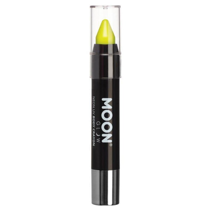 Moon Glow Intense Neon UV Body Crayons, Yellow-Make up and Special FX-Jokers Costume Mega Store