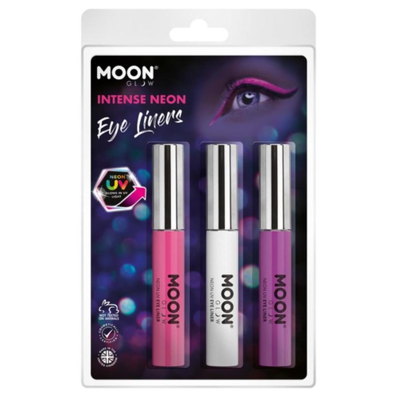 Moon Glow Intense Neon UV Eye Liner, Pink, White, Purple-Make up and Special FX-Jokers Costume Mega Store