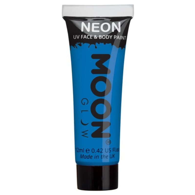 Moon Glow Intense Neon UV Face Paint, Blue-Make up and Special FX-Jokers Costume Mega Store