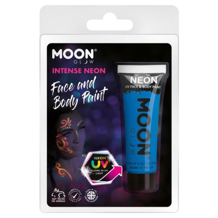 Moon Glow Intense Neon UV Face Paint, Blue-Make up and Special FX-Jokers Costume Mega Store