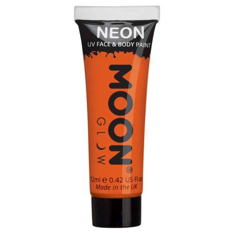 Moon Glow Intense Neon UV Face Paint, Orange-Make up and Special FX-Jokers Costume Mega Store