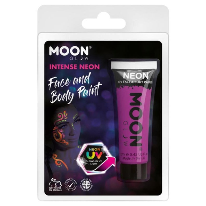 Moon Glow Intense Neon UV Face Paint, Purple-Make up and Special FX-Jokers Costume Mega Store