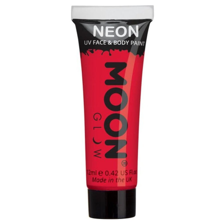 Moon Glow Intense Neon UV Face Paint, Red-Make up and Special FX-Jokers Costume Mega Store