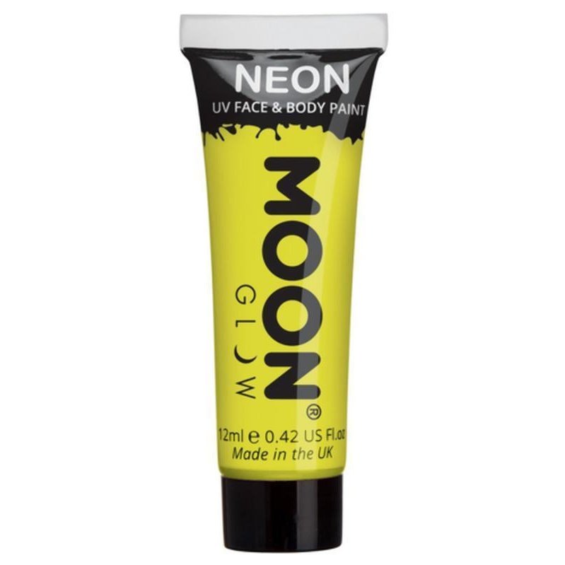 Moon Glow Intense Neon UV Face Paint, Yellow-Make up and Special FX-Jokers Costume Mega Store