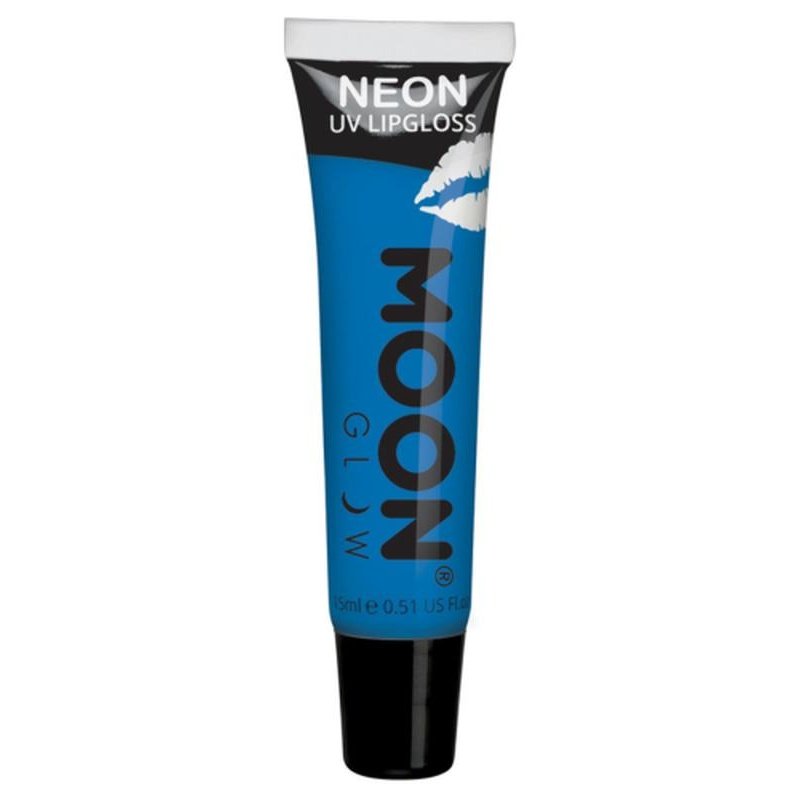 Moon Glow Intense Neon UV Fruity Lipgloss, Blue-Make up and Special FX-Jokers Costume Mega Store