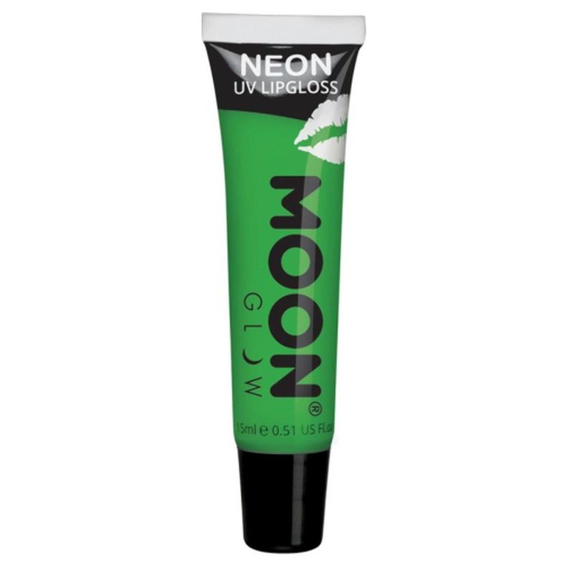 Moon Glow Intense Neon UV Fruity Lipgloss, Green-Make up and Special FX-Jokers Costume Mega Store