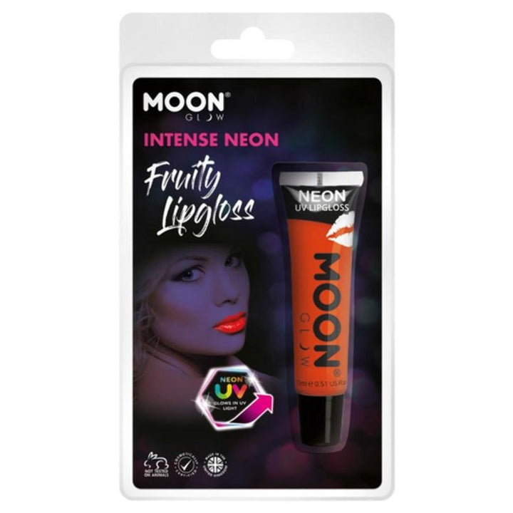 Moon Glow Intense Neon UV Fruity Lipgloss, Orange-Make up and Special FX-Jokers Costume Mega Store