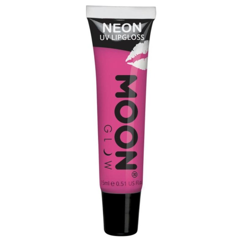 Moon Glow Intense Neon UV Fruity Lipgloss, Pink-Make up and Special FX-Jokers Costume Mega Store