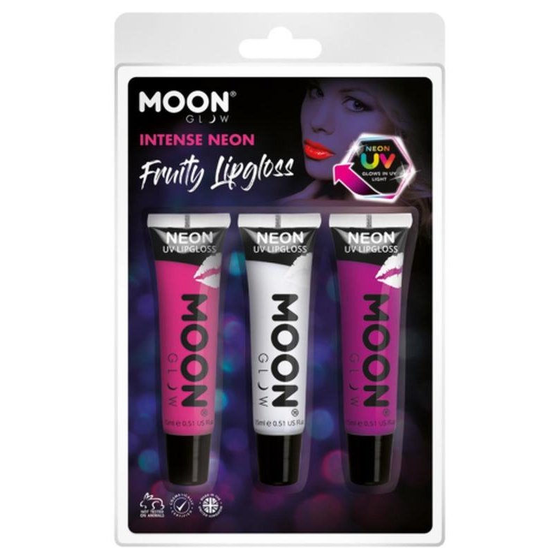 Moon Glow Intense Neon UV Fruity Lipgloss M37104 Costume Make Up