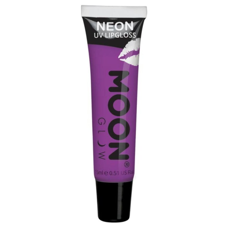 Moon Glow Intense Neon UV Fruity Lipgloss, Purple-Make up and Special FX-Jokers Costume Mega Store