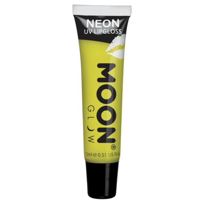 Moon Glow Intense Neon UV Fruity Lipgloss, Yellow-Make up and Special FX-Jokers Costume Mega Store