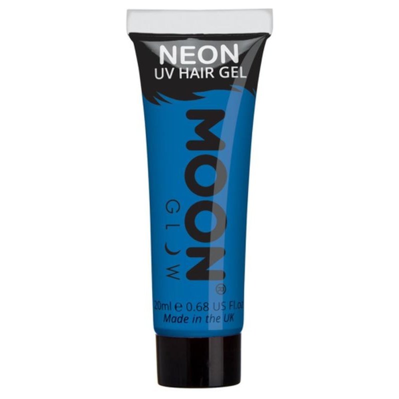 Moon Glow Intense Neon UV Hair Gel, Blue-Make up and Special FX-Jokers Costume Mega Store