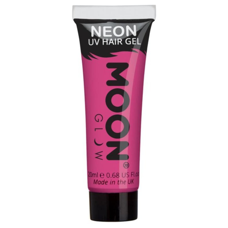 Moon Glow Intense Neon UV Hair Gel, Hot Pink-Make up and Special FX-Jokers Costume Mega Store