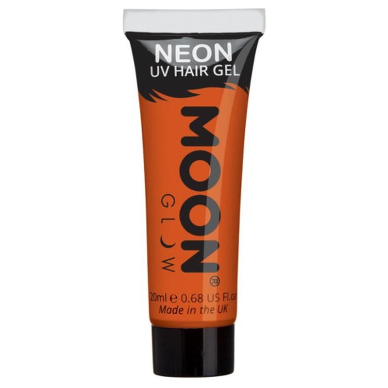 Moon Glow Intense Neon UV Hair Gel, Orange-Make up and Special FX-Jokers Costume Mega Store