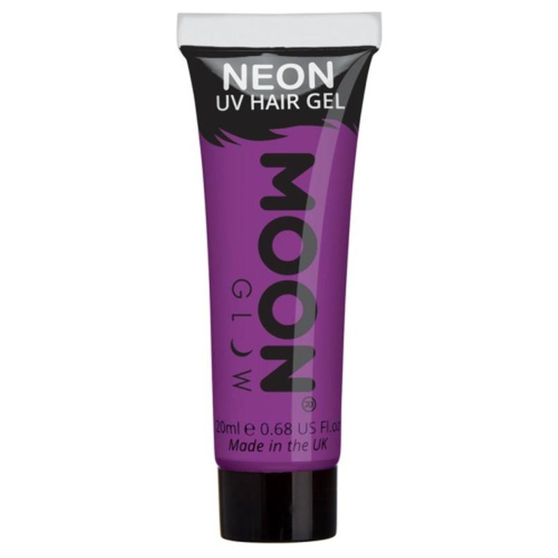 Moon Glow Intense Neon UV Hair Gel, Purple-Make up and Special FX-Jokers Costume Mega Store