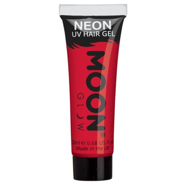 Moon Glow Intense Neon UV Hair Gel, Red-Make up and Special FX-Jokers Costume Mega Store