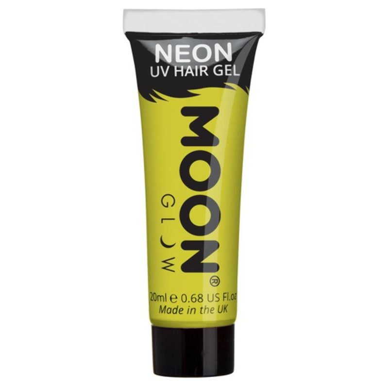 Moon Glow Intense Neon UV Hair Gel, Yellow-Make up and Special FX-Jokers Costume Mega Store
