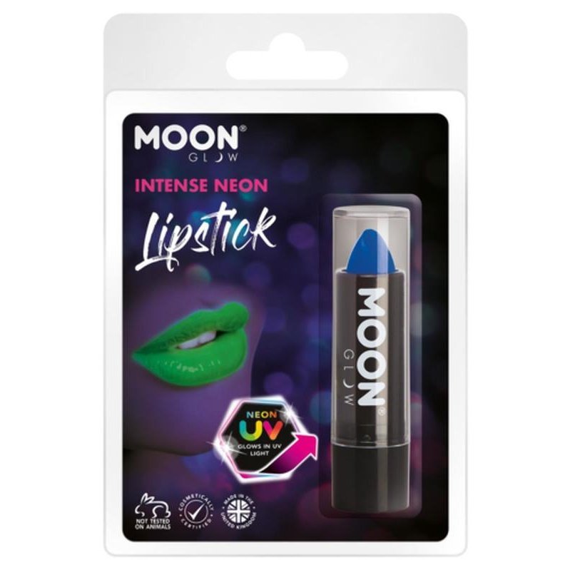 Moon Glow Intense Neon UV Lipstick, Blue-Make up and Special FX-Jokers Costume Mega Store