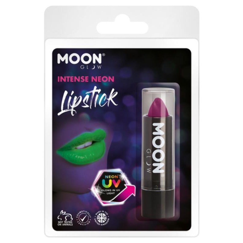 Moon Glow Intense Neon UV Lipstick, Purple-Make up and Special FX-Jokers Costume Mega Store