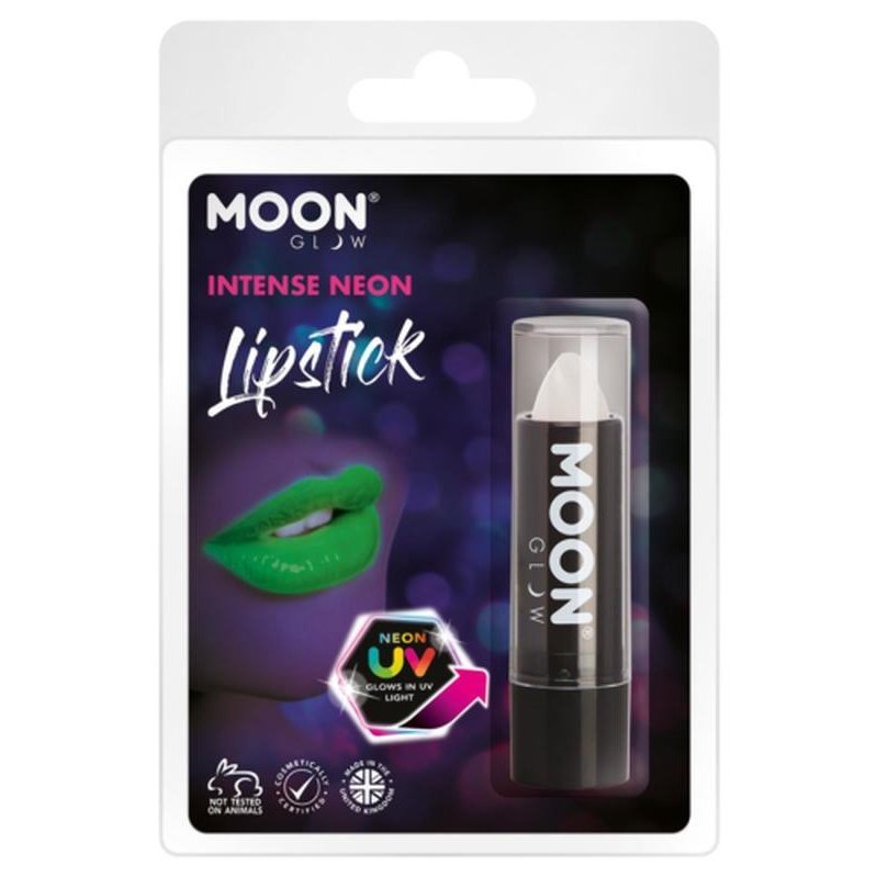 Moon Glow Intense Neon UV Lipstick, White-Make up and Special FX-Jokers Costume Mega Store
