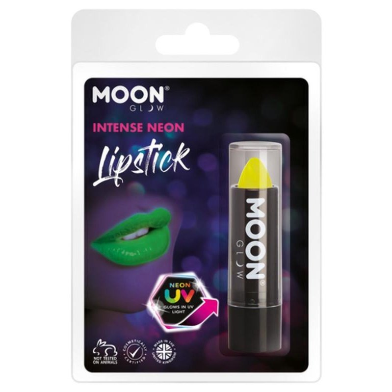 Moon Glow Intense Neon UV Lipstick, Yellow-Make up and Special FX-Jokers Costume Mega Store