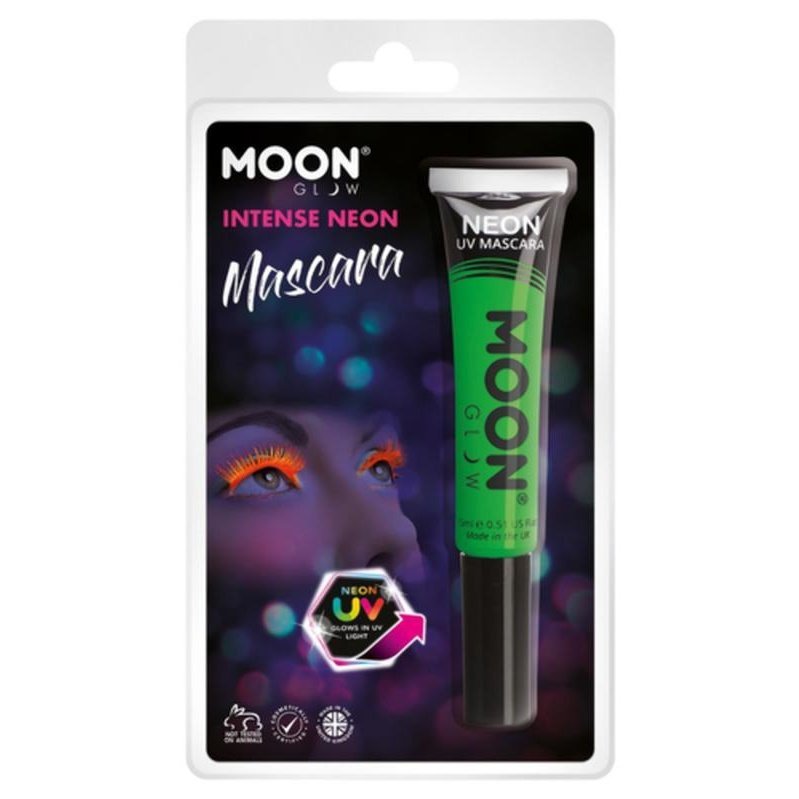 Moon Glow Intense Neon UV Mascara, Green-Make up and Special FX-Jokers Costume Mega Store