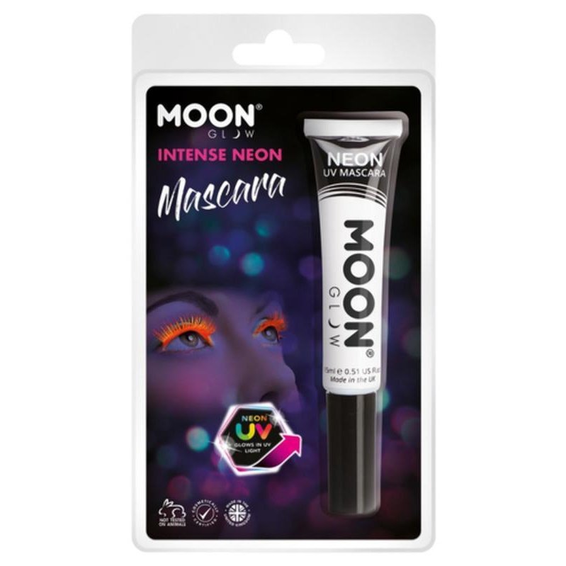 Moon Glow Intense Neon UV Mascara, White-Make up and Special FX-Jokers Costume Mega Store