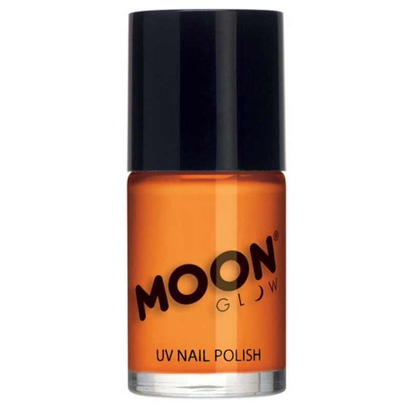 Moon Glow Intense Neon UV Nail Polish, Neon Orange-Make up and Special FX-Jokers Costume Mega Store