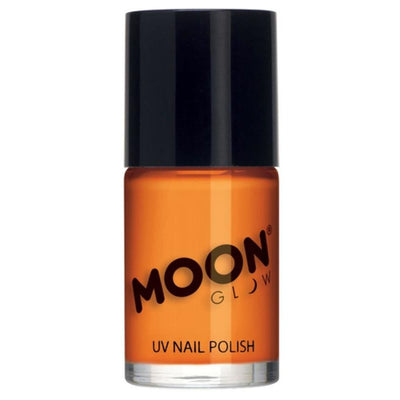 Moon Glow Intense Neon UV Nail Polish, Neon Orange-Make up and Special FX-Jokers Costume Mega Store