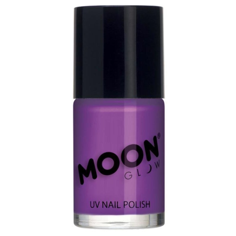 Moon Glow Intense Neon UV Nail Polish, Neon Purple-Make up and Special FX-Jokers Costume Mega Store